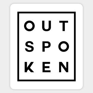 Outspoken Boxed (Black) Sticker